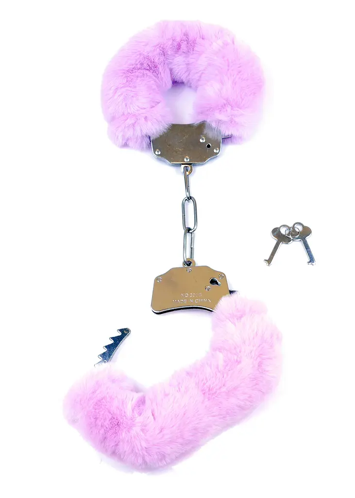 Наручники Fetish B Series Furry Cuffs, фіолетові - фото 3