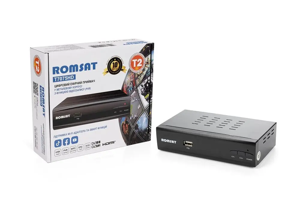 Тюнер DVB-T2 Romsat (T7070HD) - фото 4