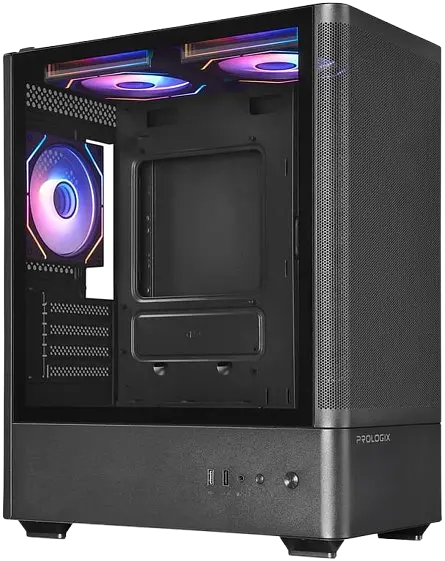 Корпус Prologix Lumi GM-01MAB Mesh ARGB Black - фото 2