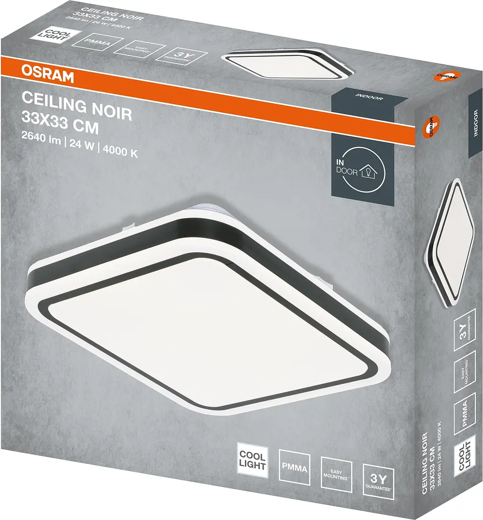 Osram Світильник накладний CEILING NOIR 330мм Square 24Вт 4000K - фото 4