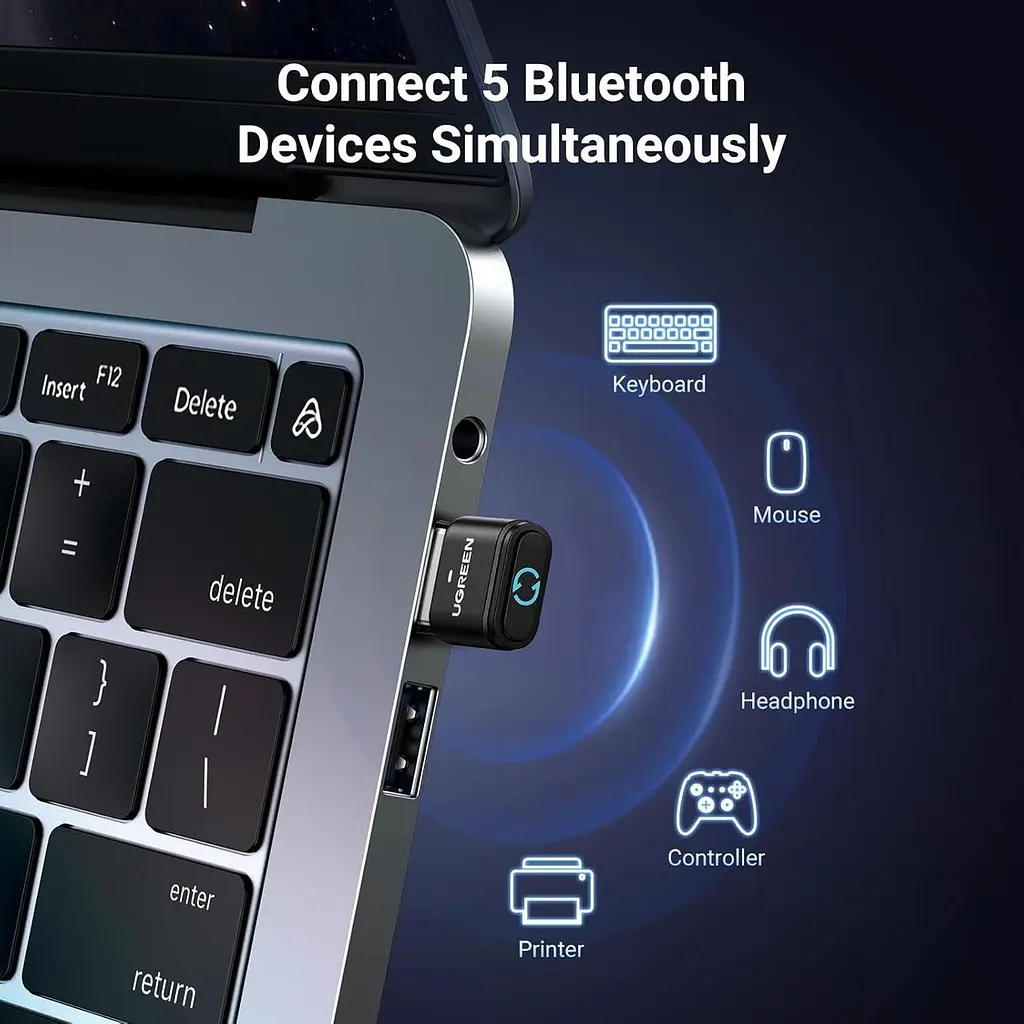 Bluetooth-адаптер Ugreen Undetectable Mouse Jiggler для ноутбука та ПК, чорний (35994) - фото 8