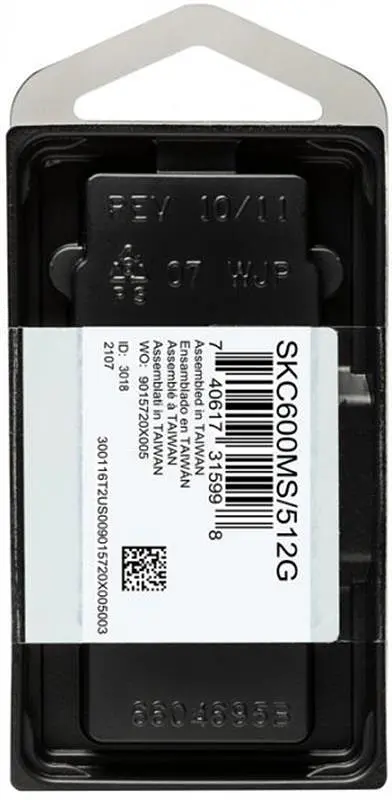 Накопитель SSD 256GB Kingston KC600 mSATA SATAIII 3D TLC (SKC600MS/256G) - фото 8
