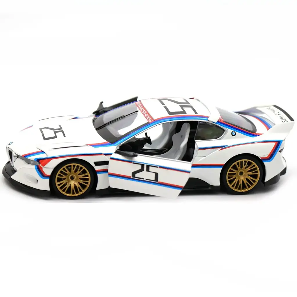 Колекційна металева модель автомобіля Автопром BMW 3.0 CSL Hommage R з інерцією, світлом та звуком 1:24 - фото 6