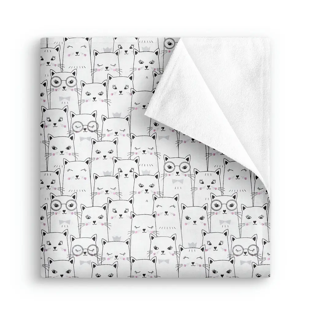 Багаторазова непромокаюча пелюшка 100х140 CATS WHITE COSAS (4822052445075)