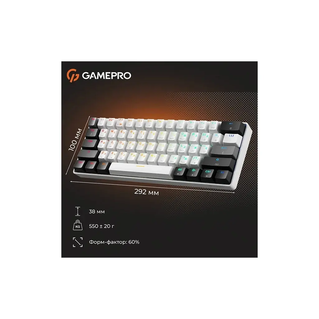 Клавіатура GamePro Genesis Infinity MK130BW Outemu Swithes USB White (MK130BW) - фото 12