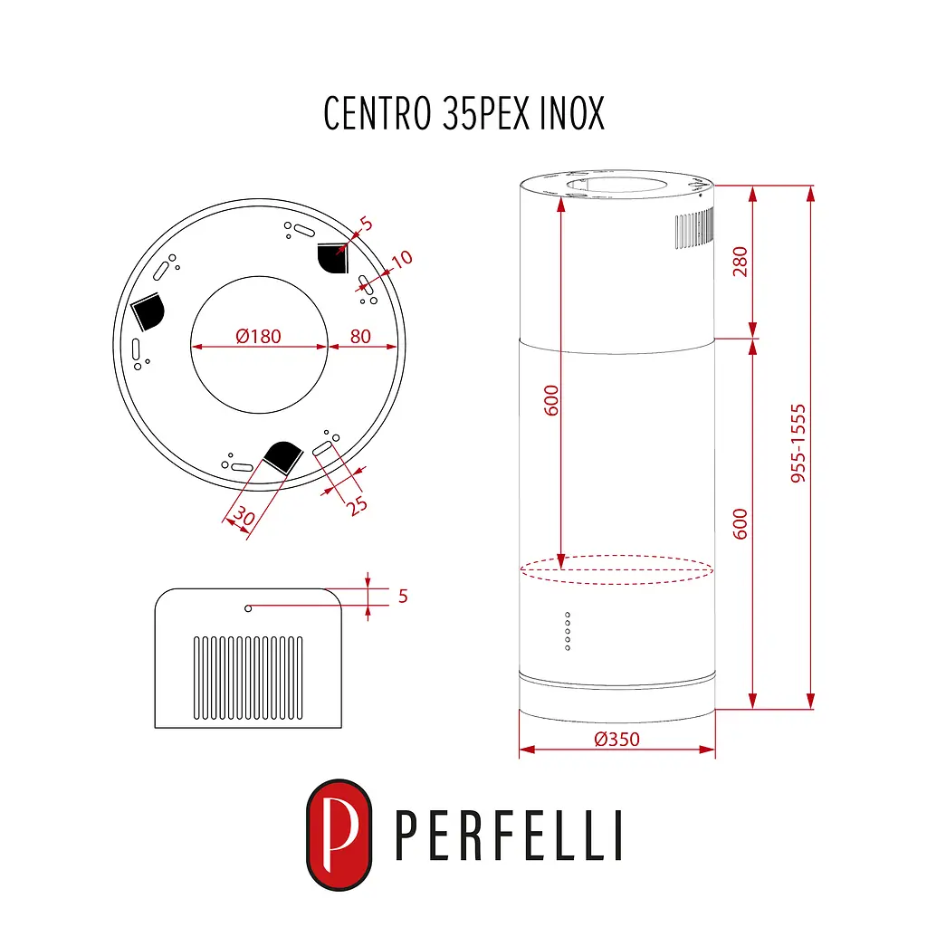 Витяжка острівна PERFELLI CENTRO 35PEX INOX - фото 13