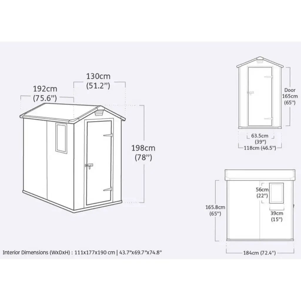 Садовый пластиковый домик Keter MANOR 4х6S бежевый - фото 7
