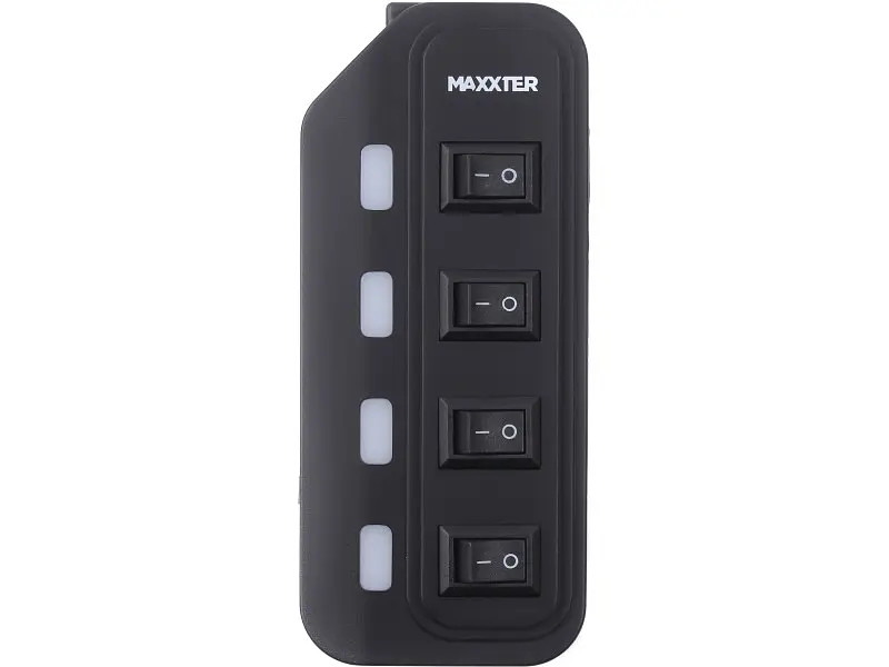 Мультипортовий адаптер Maxxter 4-port USB 2.0 (HU2A-4P-AC-02) - фото 3