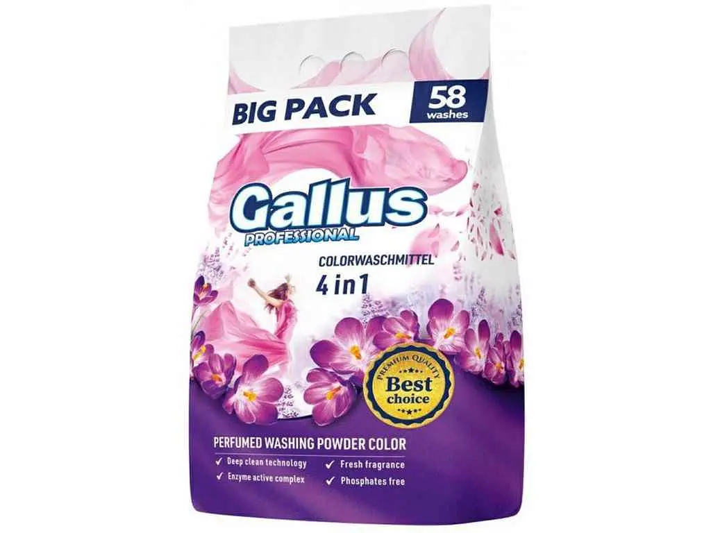 Пральний порошок GALLUS автомат/ручне 3,2 кг Color Professional 4в1