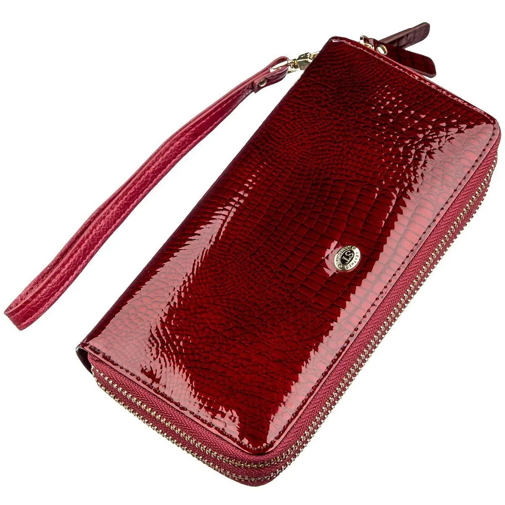 Жіночий клатч із двома відділеннями ST Leather 18907 бордовий - фото 5