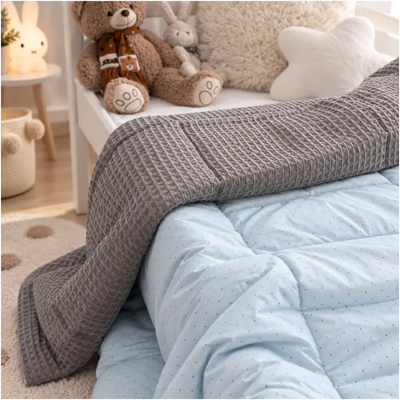 Плед дитячий MirSon Poplin Waffle Sleeping animals 110х140 см (2200013892489) - фото 4
