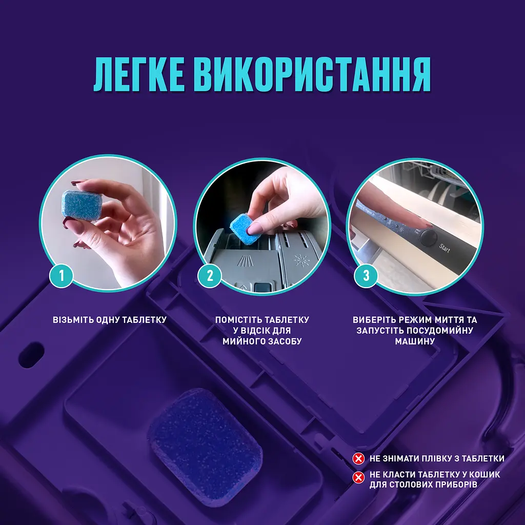 Таблетки для посудомоечной машины Vortex All in One 150 шт. - фото 5