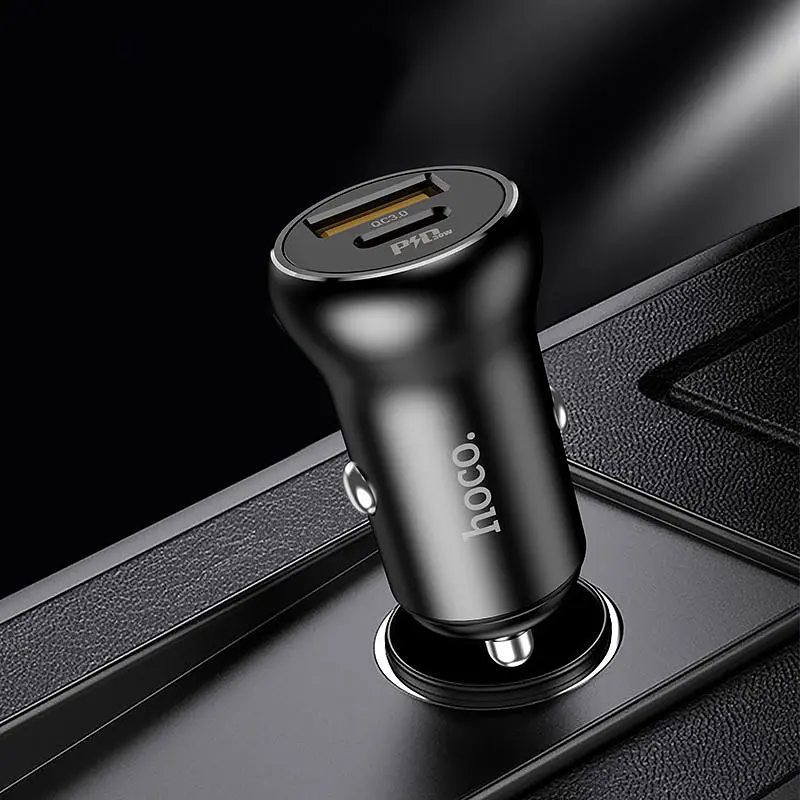 Автомобільний зарядний пристрій Hoco NZ5 Smooth Road PD30W + QC3.0 [110006] - фото 6