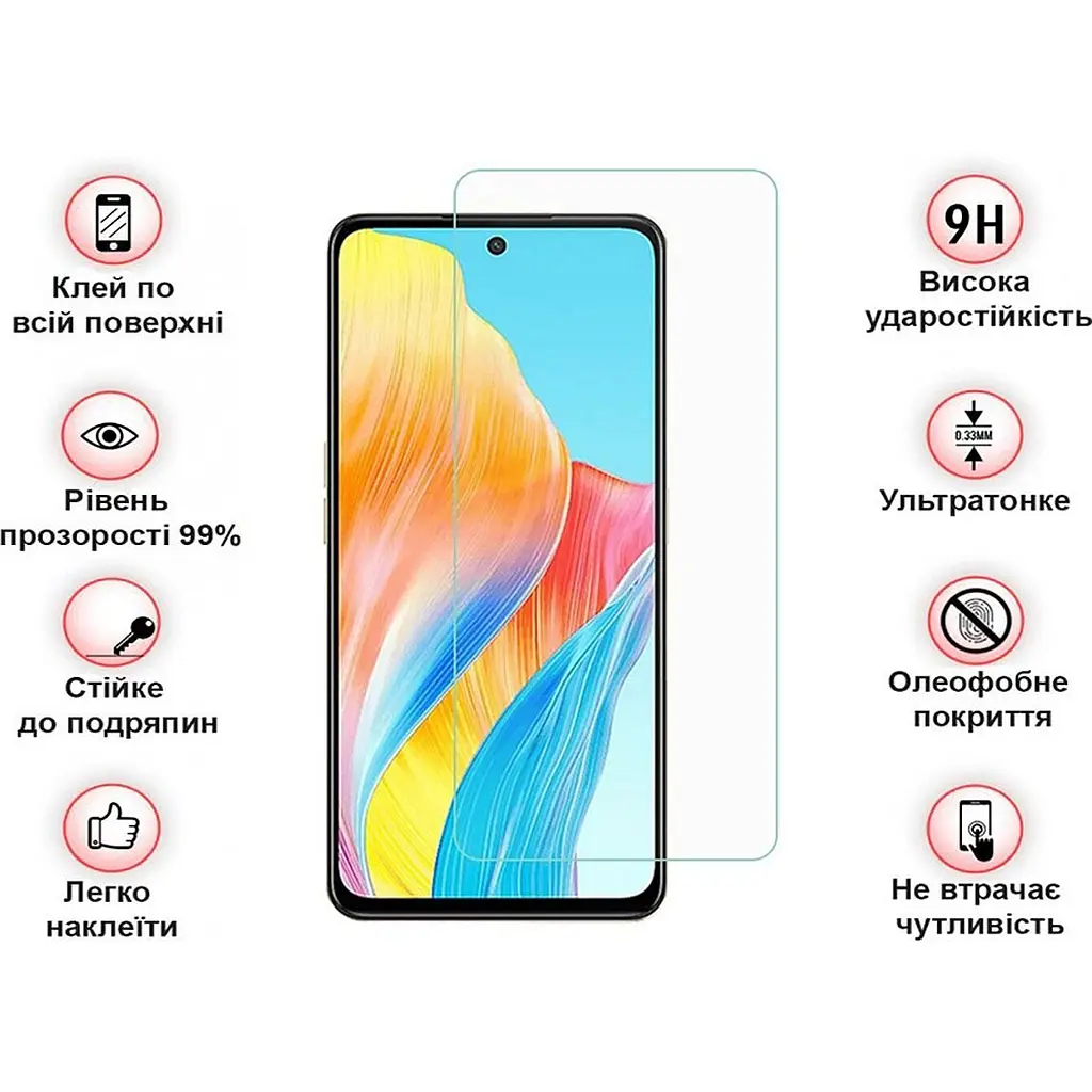Захисне скло BeCover для Oppo A98 5G 3D Crystal Clear Glass (709773) - фото 3