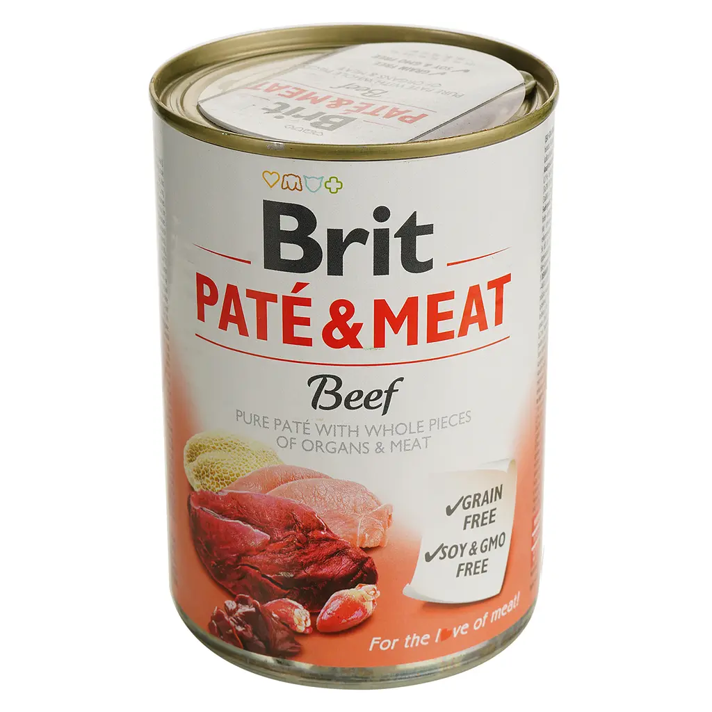 Влажный корм для собак Brit Pate & Meat Beef с говядиной и индейкой 400 г - фото 2