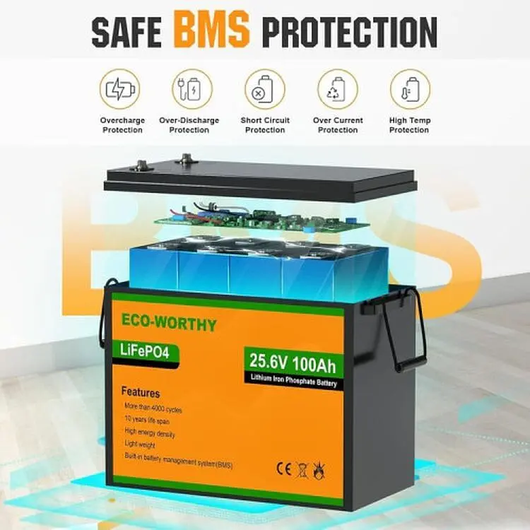 Аккумулятор Eco-Worthy LiFePO4 со встроенным BMS 5000+ циклов 24V 100 Ah (US-L13070402010-1) - фото 9