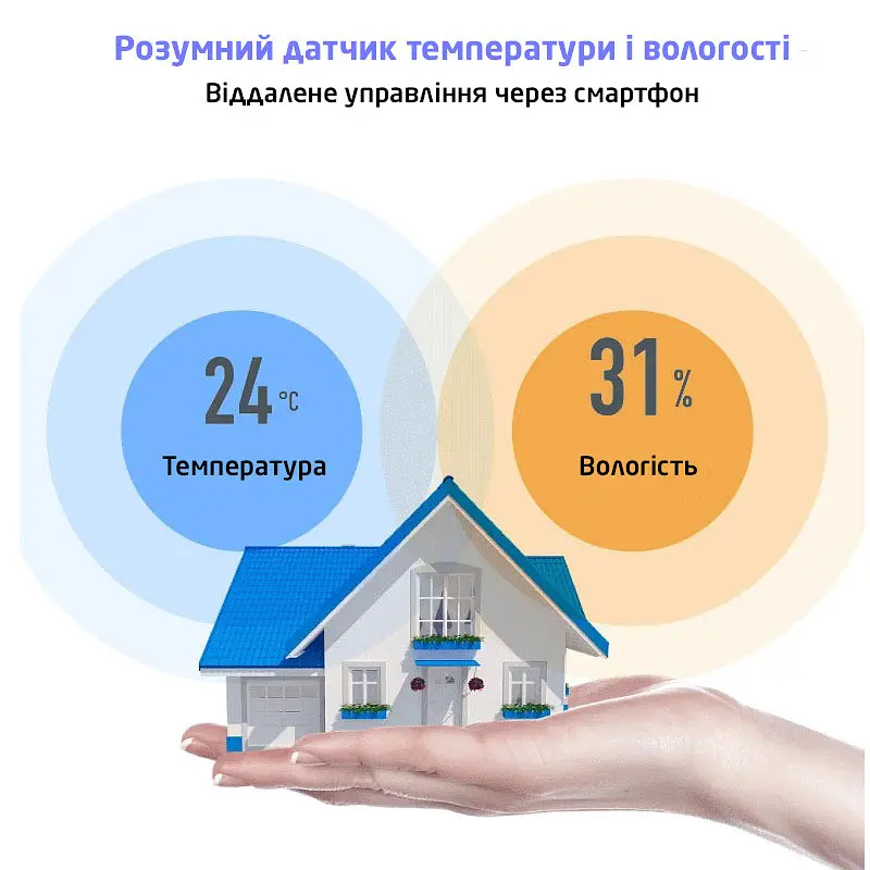 Wifi термометр гігрометр кімнатний з датчиком температури та вологості Nectronix TG-12w, додаток Tuya для Android IOS (100745) - фото 4