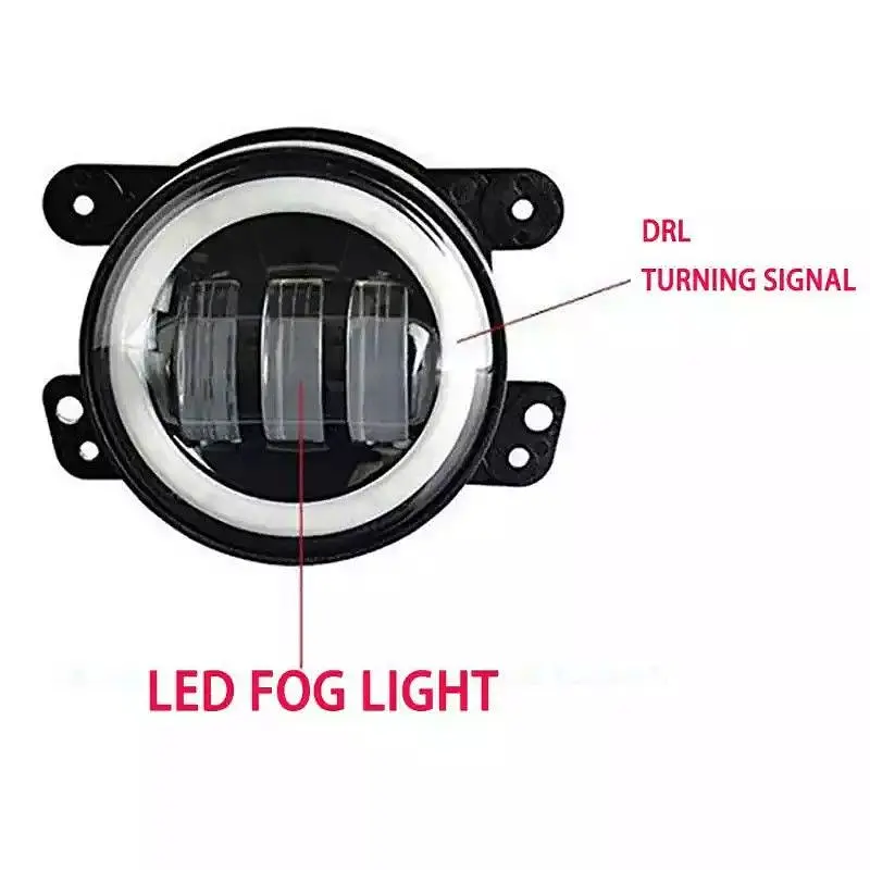 Протитуманні LED Фари круглі / Лінза з ДХО та поворотом / D87мм / 10-30V / 15W / 7000K / 2 шт. - фото 6