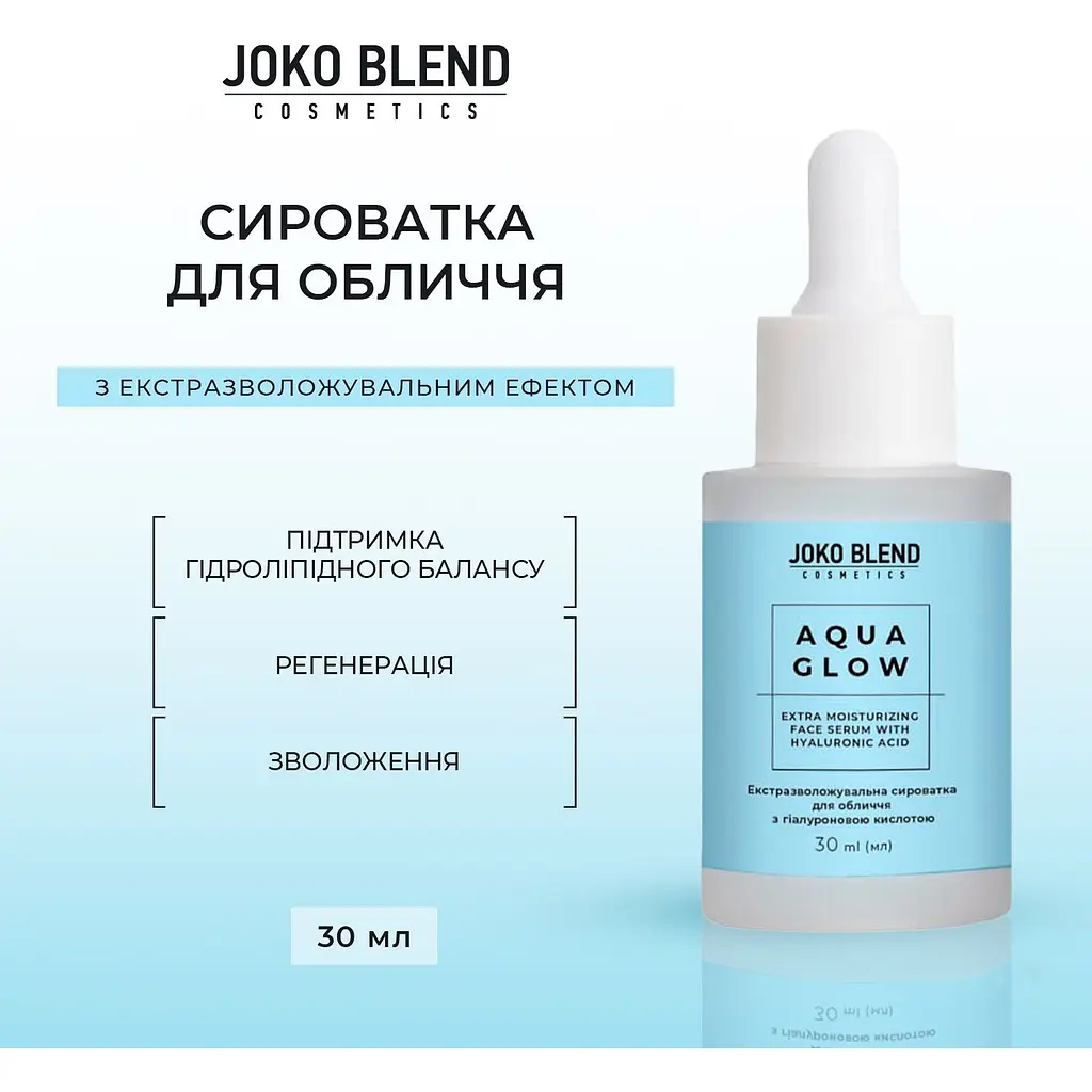 Сироватка для обличчя Joko Blend Aqua Glow екстразволожувальна з гіалуроном 30 мл - фото 5
