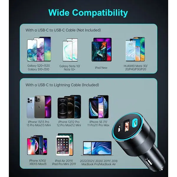 Автомобильное зарядное устройство для Choetech С0054 2xUSB-C+USB-A, 130 Вт, 5A, QC3.0/PD/PPS - фото 4
