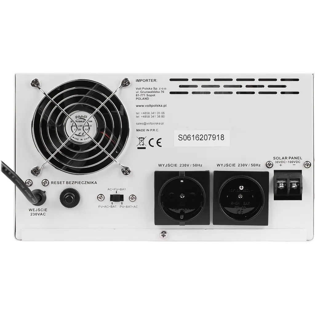 Гибридный солнечный инвертор Volt Polska Sinus Pro 2000S [3SPS200024] [111265] - фото 6