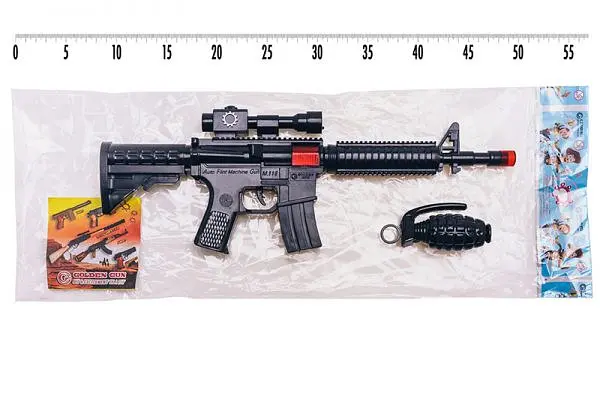 Игрушечный автомат-трещотка "M16" с гранатой Golden Gun 803 - фото 2