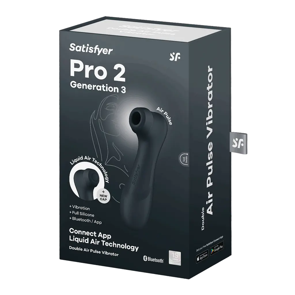Стимулятор Satisfyer - Pro 2 Generation 3 Connect App Вакуумний смарт для клітора з вібрацією та Liquid Air чорний - фото 10