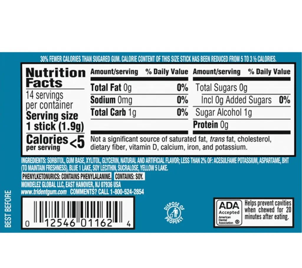 Жувальна гумка Trident Wintergreen Sugar Free Gum 14 стіків - фото 4