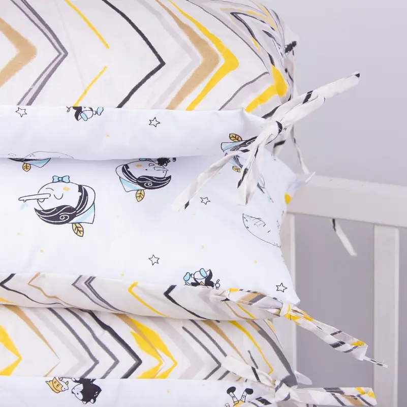 Подушка-борт MirSon Kids Time 18-0003 Pinokio защитная белая 4 шт. - фото 7