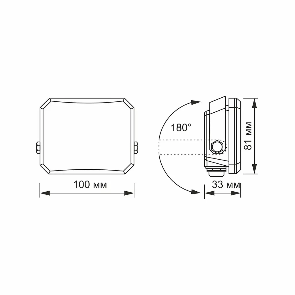LED прожектор Videx F3, 20W 5000K 220V Black (VLE-F3-0205B) (27713-000) - фото 6