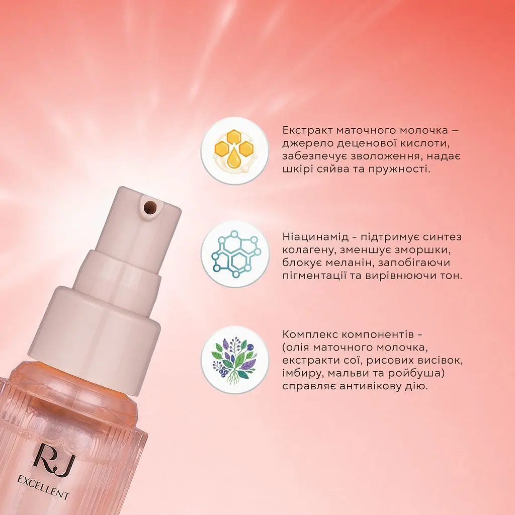 Есенція для розгладження зморшок та освітлення шкіри Yamada Bee Farm RJ Excellent Wrinkle Clear Essence 30 мл - фото 11