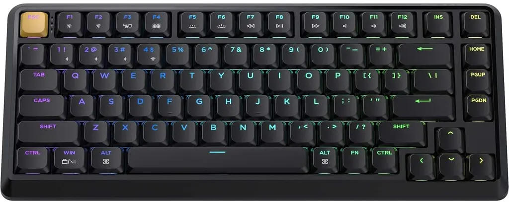 Клавиатура Keychron J1 82Key K pro Brown WL/BT/USB-A QMK Hot-swap EN/UKR RGB Black (J1-H3-UA) - фото 2