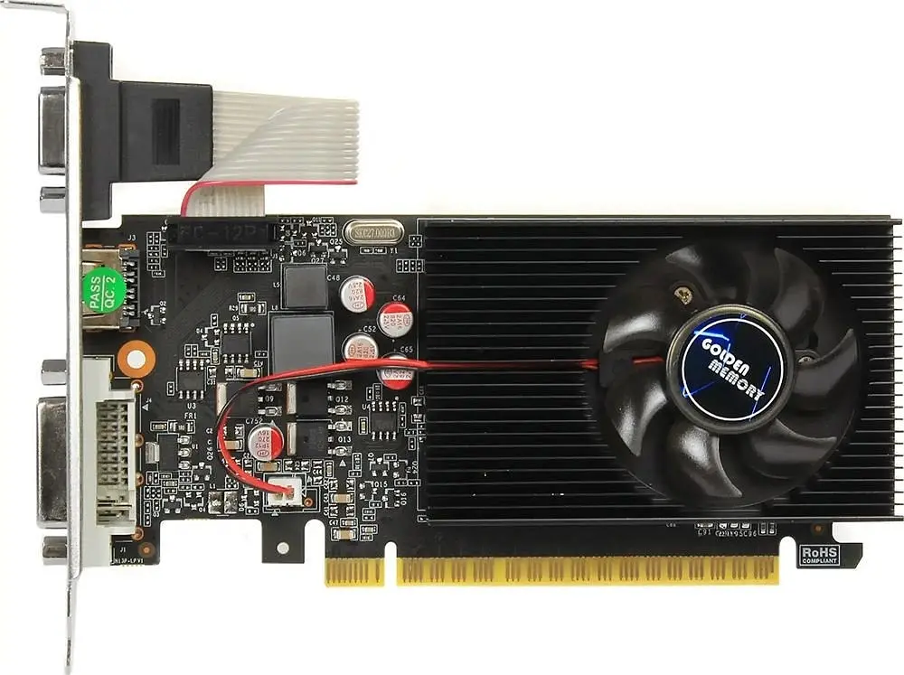 Відеокарта GeForce GT730 Golden Memory 4Gb GDDR3 128-bit VGA/DVI/HDMI 700/1333 MHz Low Profile (GT730LPD34G128bit) - фото 3