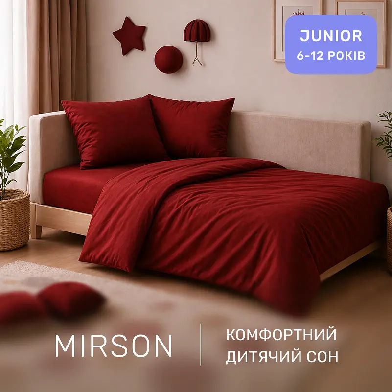 Дитяча постільна білизна MIRSON JUNIOR фланель Red 200х220см (2200012804513) - фото 6