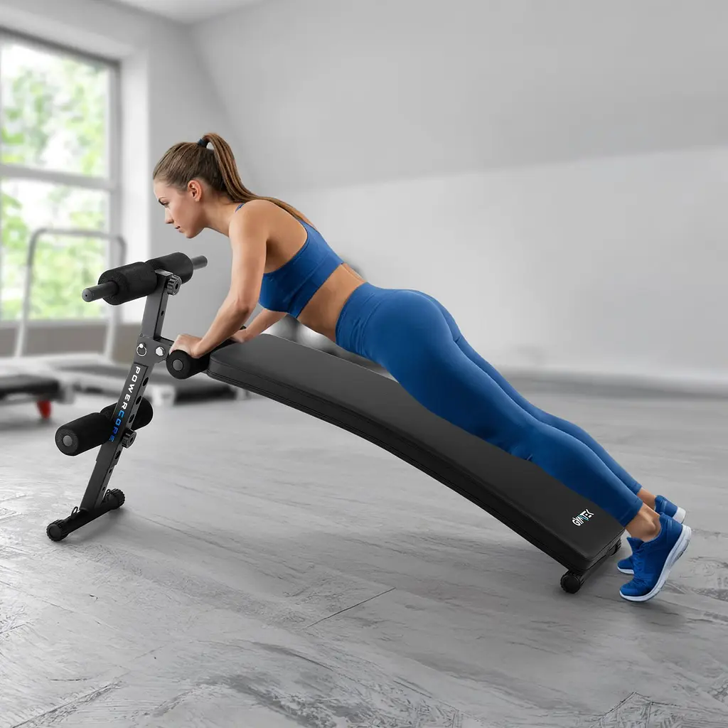 Похила лава для тренувань преса Gymtek XL200 з еспандерами для дому - фото 15