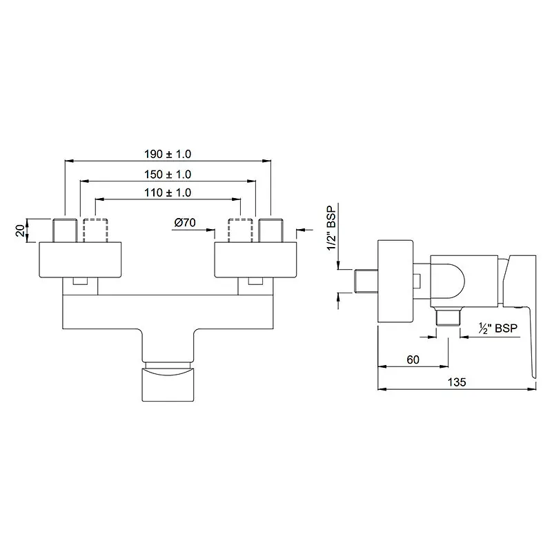 Змішувач для душу Jaquar Kubix Prime KUP-CHR-35149PM, Хром - фото 2