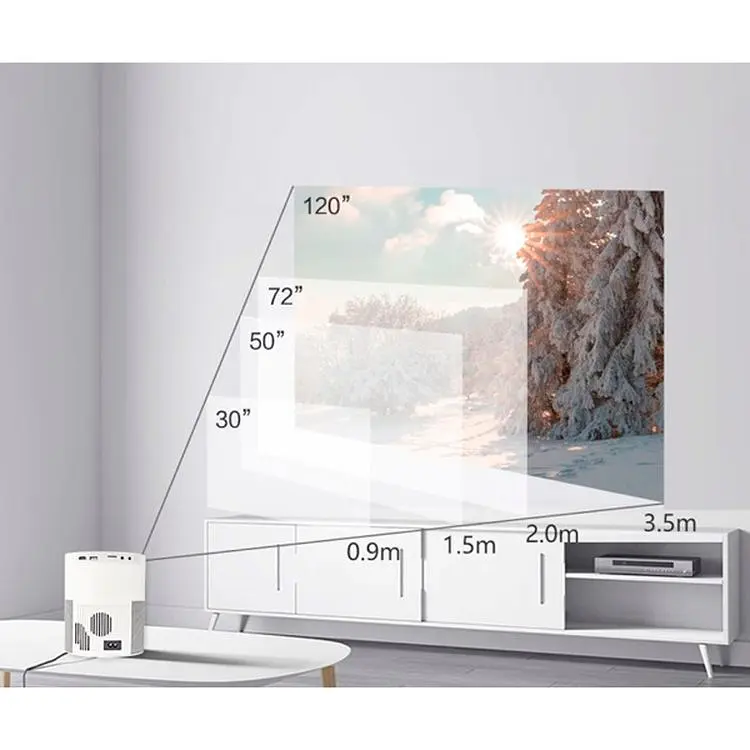 Портативный проектор Panoplus XR 3D XPRO Full HD 1920x1080, 5000 lm с подключением к iOS и Android для офиса домашнего кинотеатра + Аэромышь в комплекте (T9A_4999) - фото 3