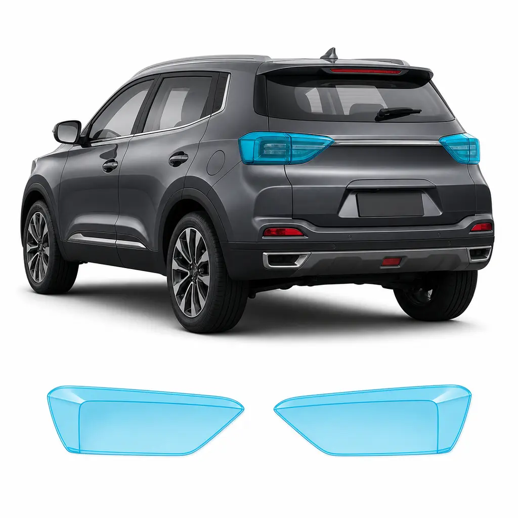 Антигравійна захисна бронеплівка за лекалами для Chery Tiggo 4 Pro 2023- задні ліхтарі стопи