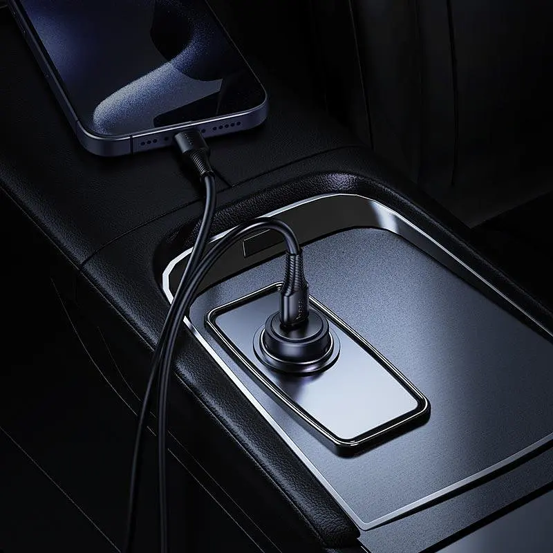 Адаптер автомобільний HOCO C to C cable Energy single port PD car charger Z62A |1Type-C, 30W/3A, PD/QC| - фото 3