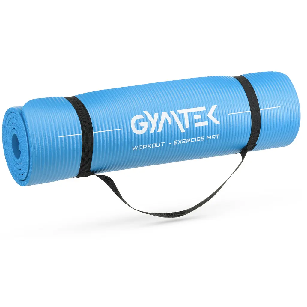 Килимок (мат) для йоги та фітнесу Gymtek NBR 1см голубий - фото 6