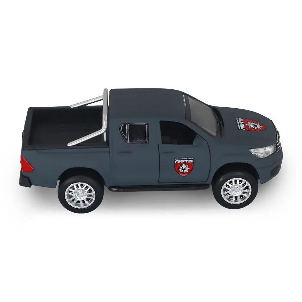 Масштабна модель автомобіля TechnoDrive серії Шеврони Героїв - Toyota Hilux - ОШБр НПУ Лють (KM6118F) - фото 10