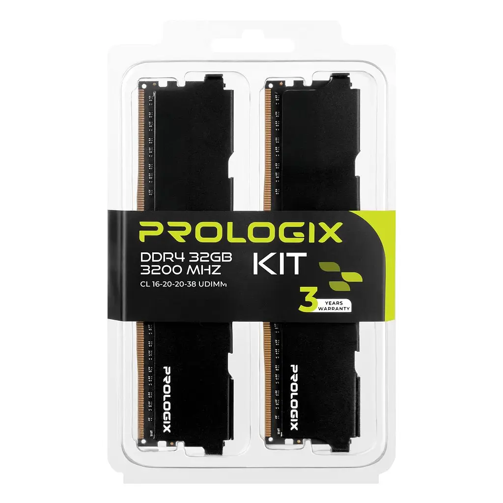 Модуль пам`ятi DDR4 2x16GB/3200 ProLogiX Чорний (PRO32GB3200B4K) - фото 6