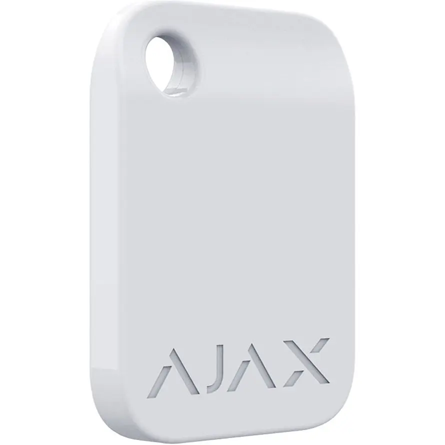 Брелок для керування охоронною системою Ajax Tag White 10шт (000022794) [165125] - фото 2