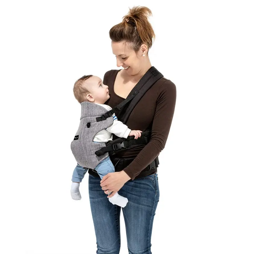 Сумка-переноска Bebe Confort GO 4, Black Chic, светло-серая с черным, (2675666210) - фото 6