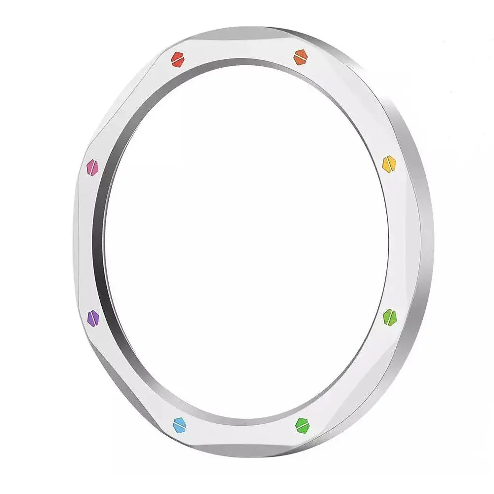 Безель металлический Sikai для смарт-часов Xiaomi Watch S3/S4 Silver-multicolor + защитное стекло - фото 5