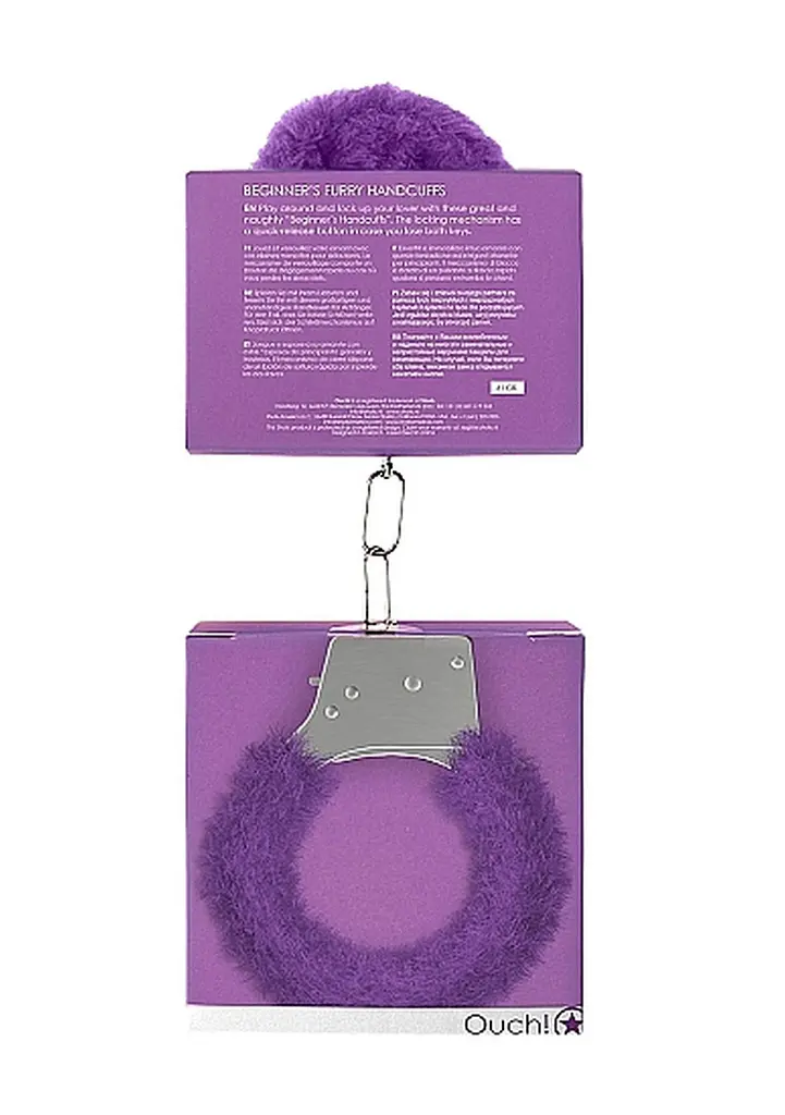 Наручники - Ouch! Beginner's Handcuffs Furry Purple - фото 7