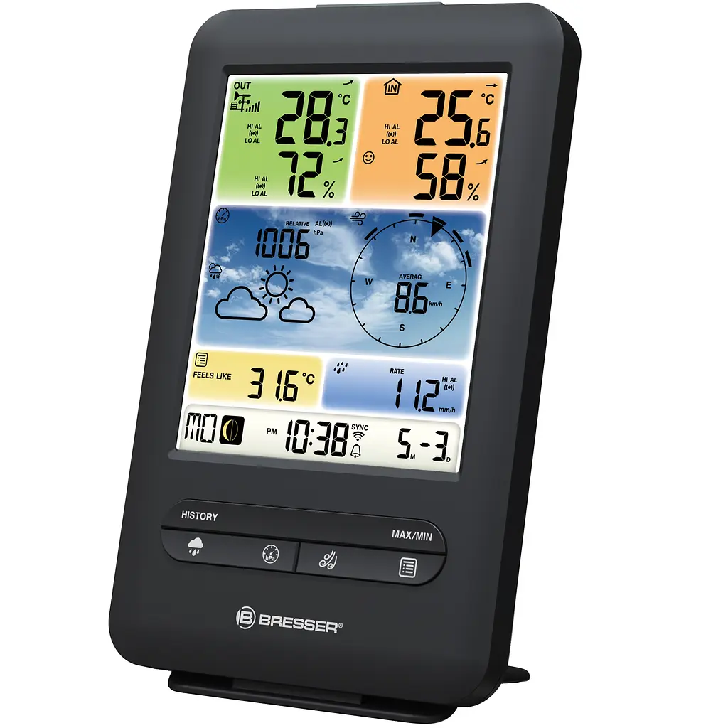 Метеостанція Bresser Weather Center 5-in-1 V WIFI Professional colour (7002585) - фото 4