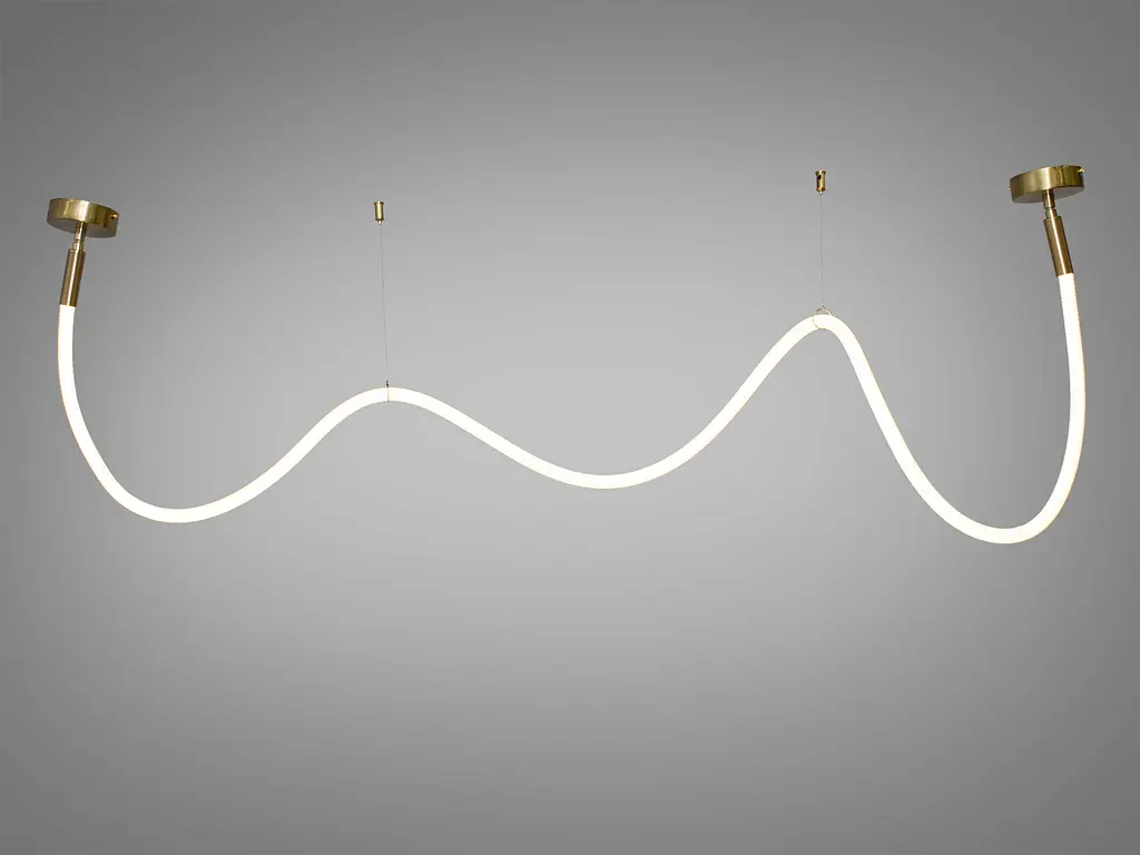 Стильна світлодіодна люстра шланг потужністю 28W, бронза - фото 3