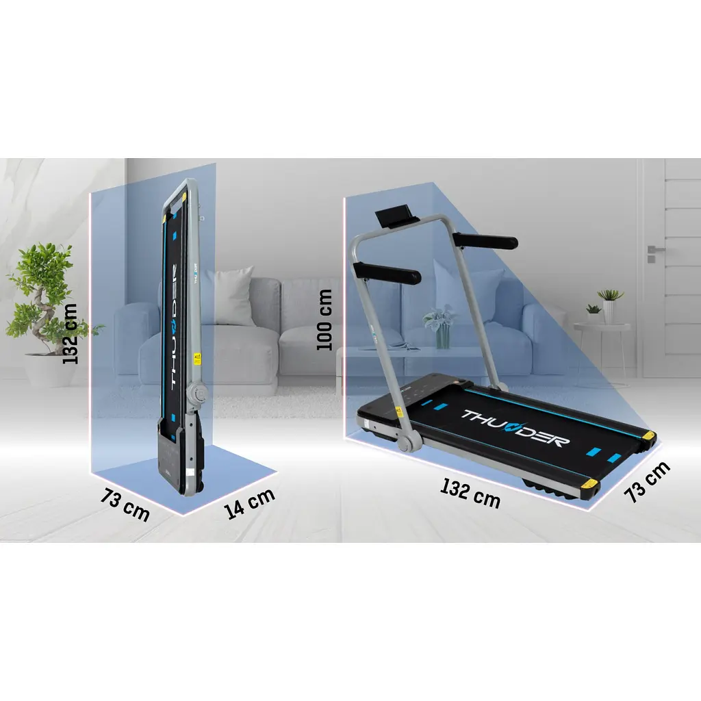 Беговая дорожка THUNDER Impact Silver - фото 3