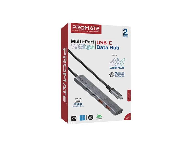 Мультипортовий адаптер Promate USB-C Hub LiteHub Pro Grey (litehub-pro) - фото 7